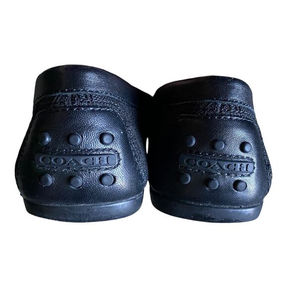 COACH Signature C Loafers Black Leather Driving Moccasin Women's 6.5 B Classic - Picture 5 of 16